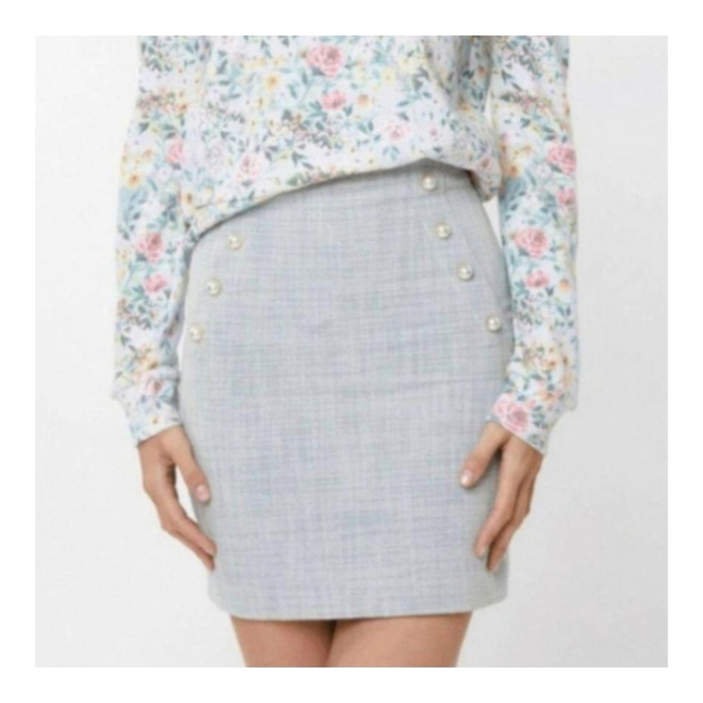 Generation Love Light Blue Adi Skirt with Pearl Accents